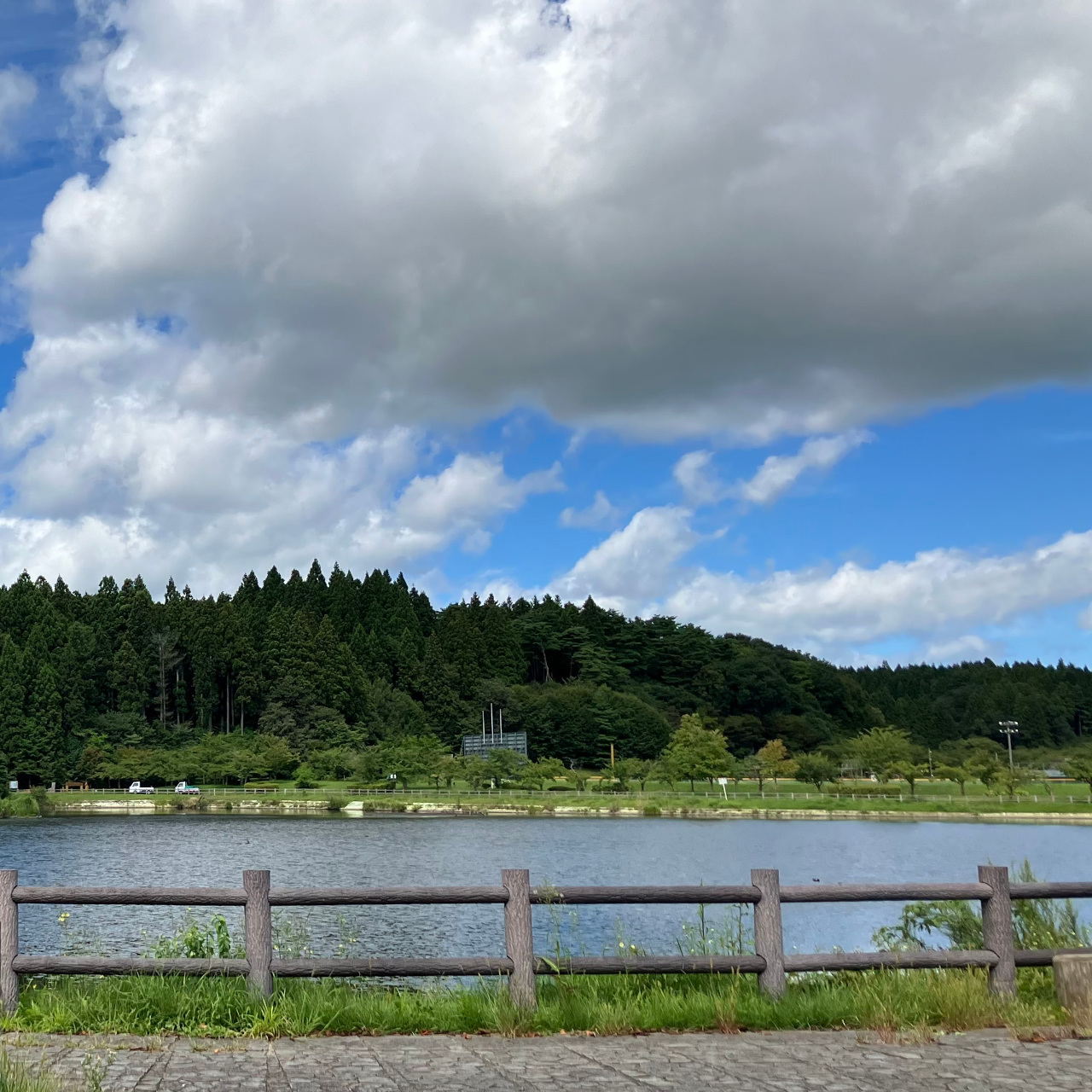 下田公園にある間木堤